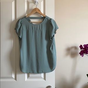 Flowy sage green top